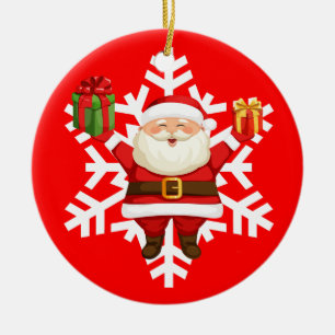 Weihnachtsmann Keramik Ornament