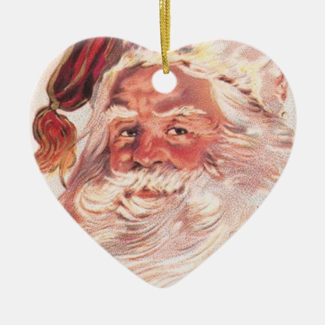 Weihnachtsmann Keramik Ornament (Vorne)