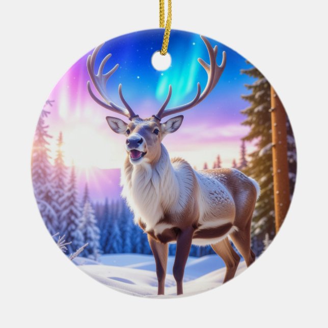 Weihnachtsmann Keramik Ornament (Vorne)