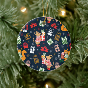Weihnachtsmann Keramik Ornament