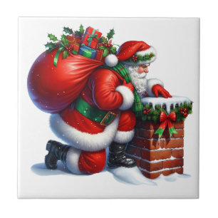 Weihnachtsmann Keramikfliese