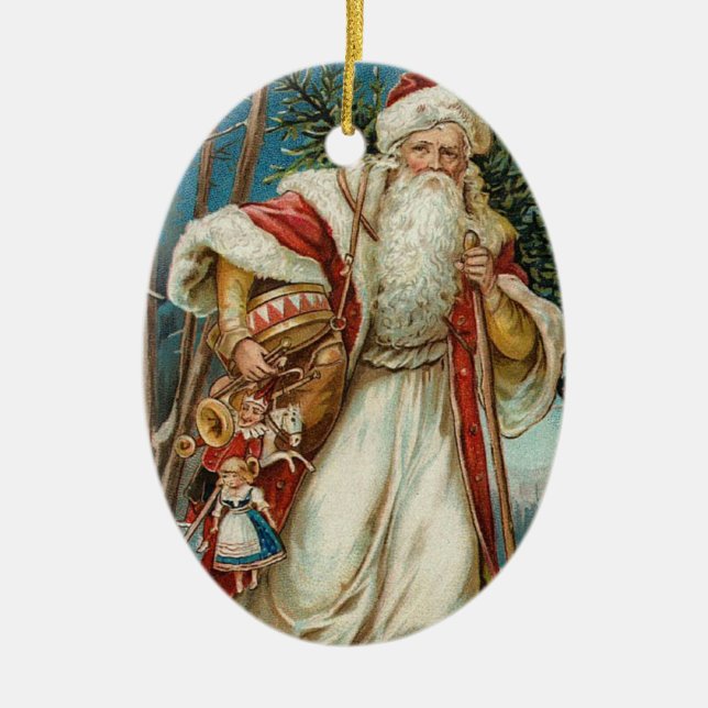 Weihnachtsmann Keramikornament (Vorne)