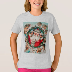 Weihnachtsmann & Kinder frohe Weihnachten T-Shirt