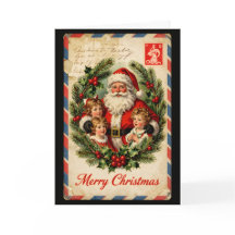 Weihnachtsmann Kinder Vintage Luftpost