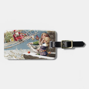 Weihnachtsmann Kinder Weihnachten Vintage Gepäckanhänger