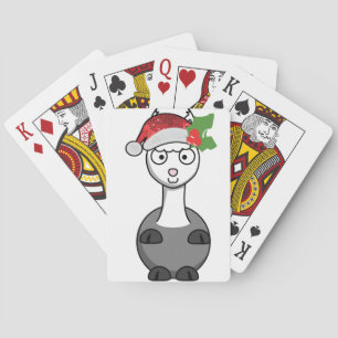 Weihnachtsmann-Klaus Alpaka Spielkarten
