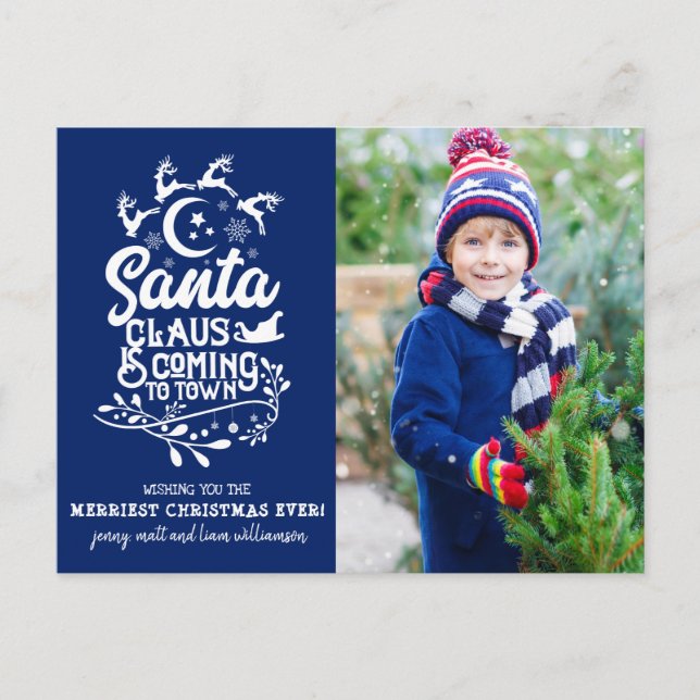 Weihnachtsmann kommt Weihnachten im Foto (Vorderseite)