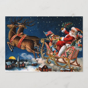 Weihnachtsmann kommt zur Stadt Einladung