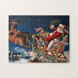 Weihnachtsmann kommt zur Stadt Puzzle