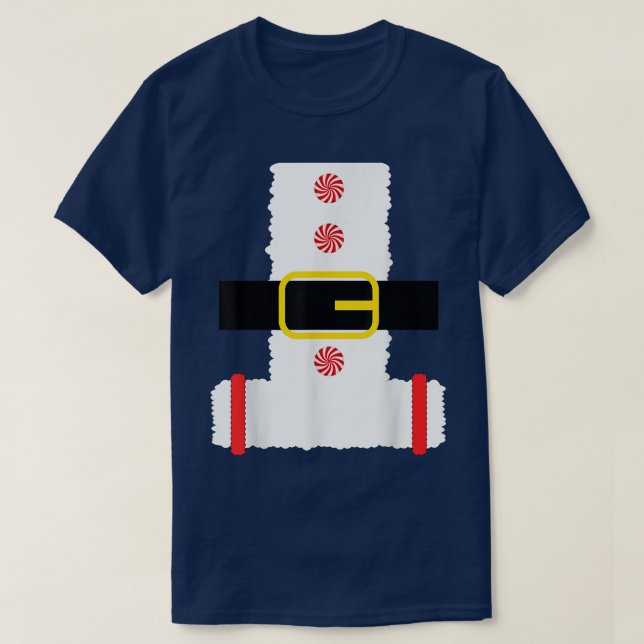 Weihnachtsmann Kostüm Peppermint Candy Fun T-Shirt (Design vorne)