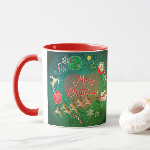 Weihnachtsmann-Kranz  Tasse
