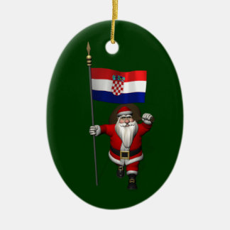 Weihnachtsmann Kroatien besuchen Keramik Ornament