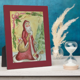 Weihnachtsmann Kunst Dekoration Plakette Fotoplatte