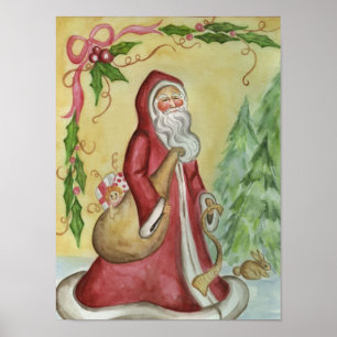 Weihnachtsmann-Kunstposter Poster