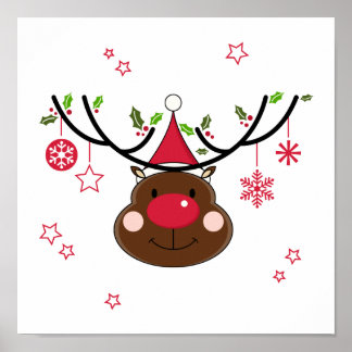 Weihnachtsmann lächeln poster