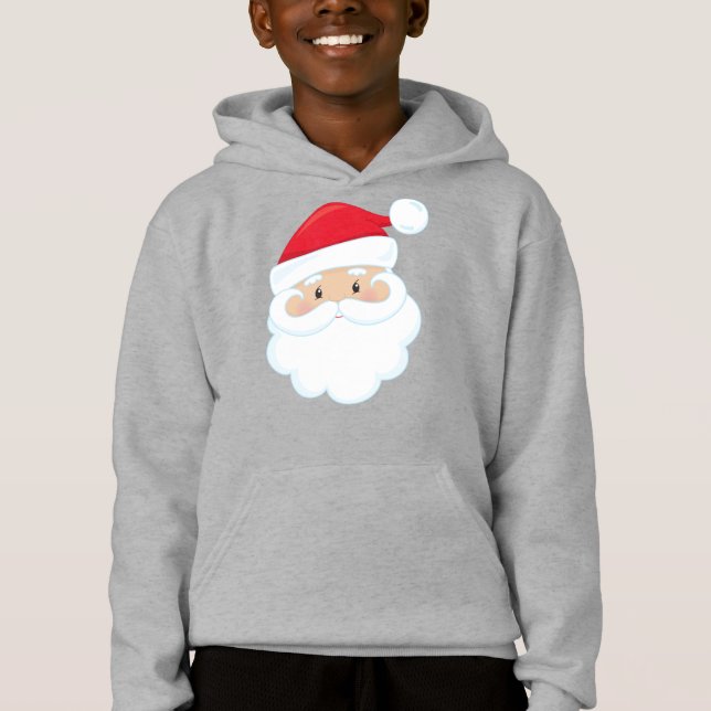 Weihnachtsmann, lächelnder Weihnachtsmann, Weihnac Hoodie (Vorderseite)