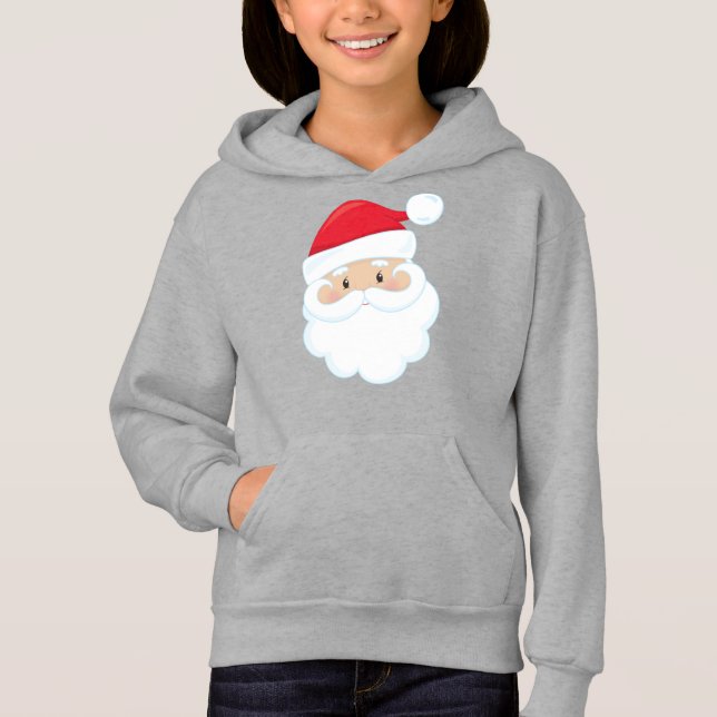 Weihnachtsmann, lächelnder Weihnachtsmann, Weihnac Hoodie (Vorderseite)