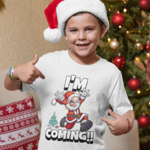 Weihnachtsmann Laufend Weihnachts Humor Urlaub Lus T-Shirt