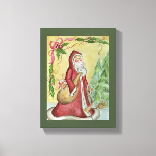 Weihnachtsmann Leinwand Kunst Druck