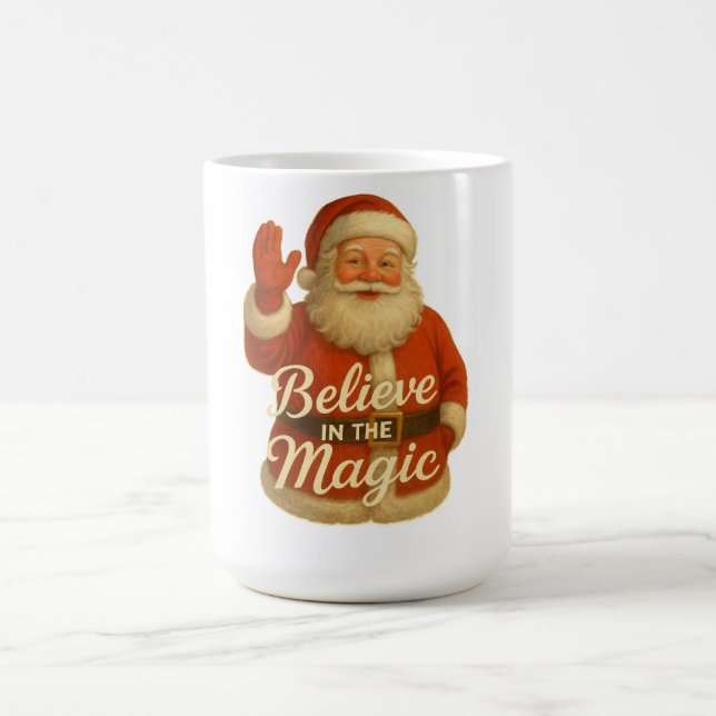 WEIHNACHTSMANN MAGIE - GLAUBE AN MAGIE T-Shirt Kaffeetasse (Mittel)