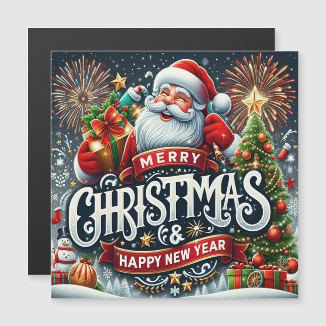 Weihnachtsmann Magnetkarte (Vorne/Hinten)
