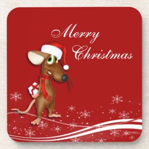 Weihnachtsmann-Maus Untersetzer