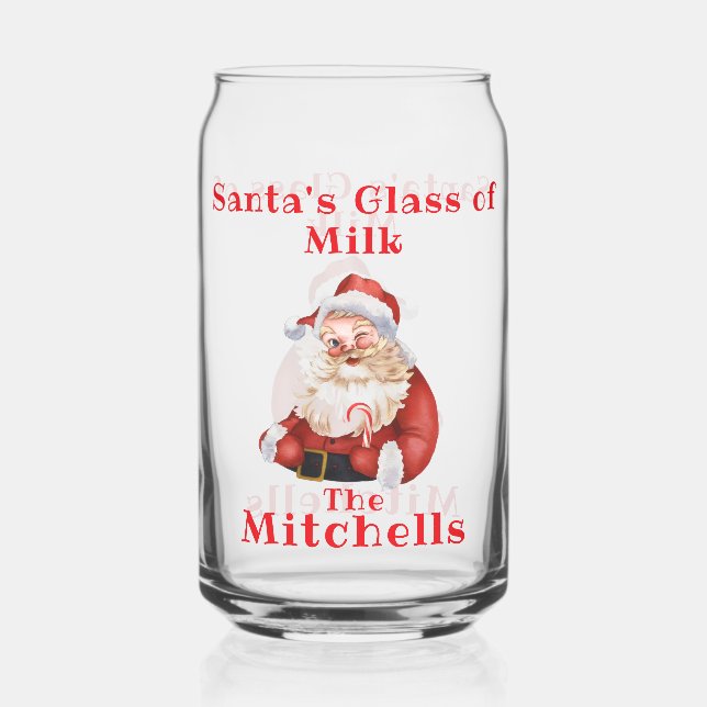 Weihnachtsmann-Milch  Dosenglas (Vorderseite)