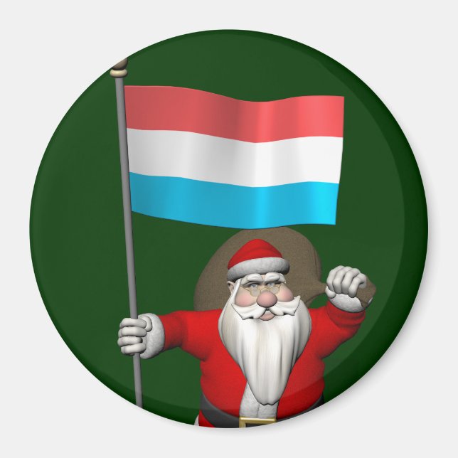 Weihnachtsmann mit Abschluss Luxemburgs Magnet (Vorne)