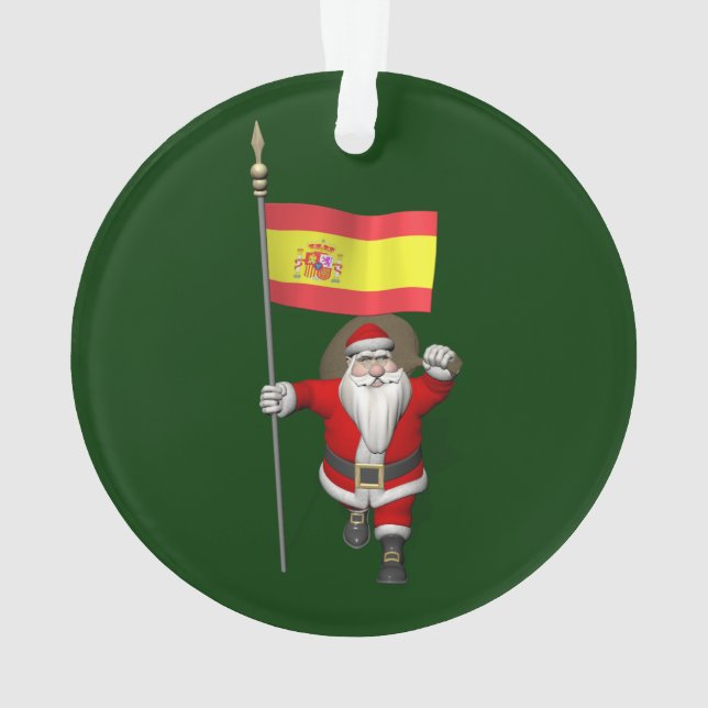 Weihnachtsmann mit Abschluss Spaniens Ornament (Rückseite)