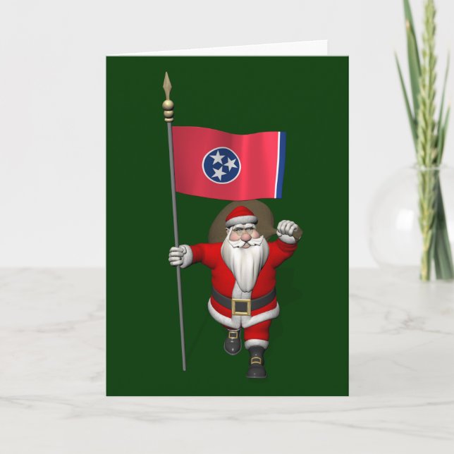 Weihnachtsmann mit Abschluss von Tennessee Feiertagskarte (Vorderseite)