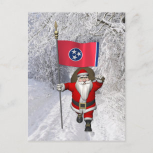 Weihnachtsmann mit Abschluss von Tennessee Feiertagspostkarte