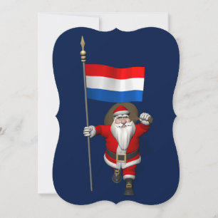 Weihnachtsmann mit Abtritt der Niederlande Feiertagskarte
