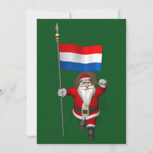 Weihnachtsmann mit Abtritt der Niederlande Feiertagskarte