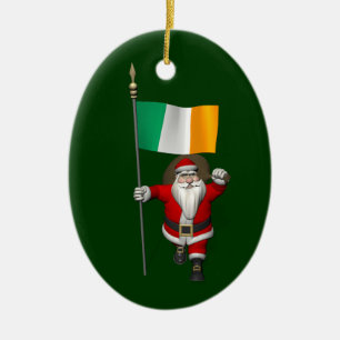 Weihnachtsmann mit Abtritt Irlands Keramikornament