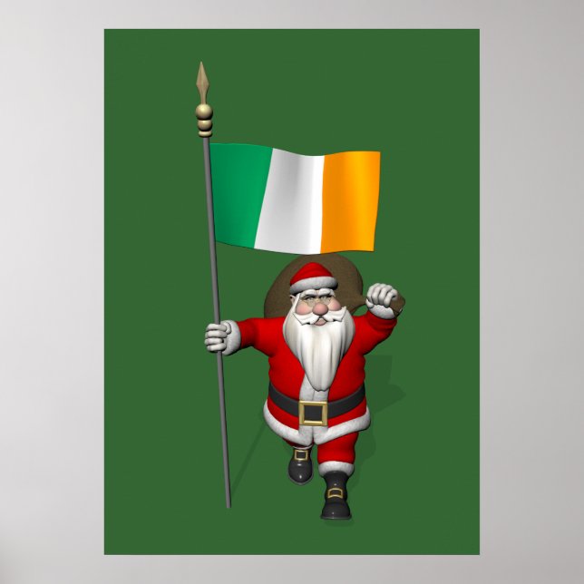 Weihnachtsmann mit Abtritt Irlands Poster (Vorne)