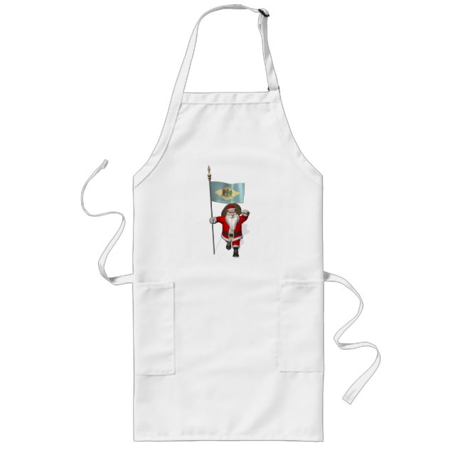 Weihnachtsmann mit Abzeichen von Delaware Lange Schürze (Vorne)