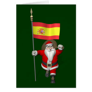 Weihnachtsmann mit Abzeichen von Spanien