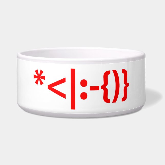 Weihnachtsmann mit Bart Christmas Emoticon Napf (Vorderseite)