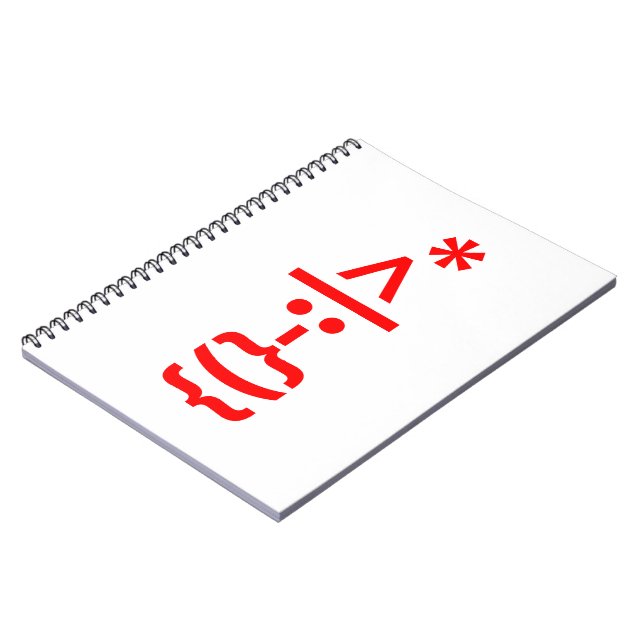 Weihnachtsmann mit Bart Christmas Emoticon Notizblock (Linke Seite)