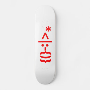Weihnachtsmann mit Bart Christmas Emoticon Skateboard