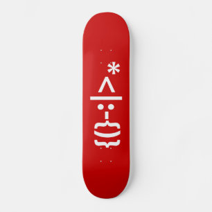 Weihnachtsmann mit Bart Christmas Emoticon Skateboard