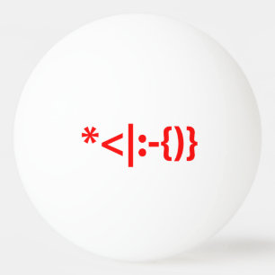 Weihnachtsmann mit Bart Christmas Emoticon Tischtennisball