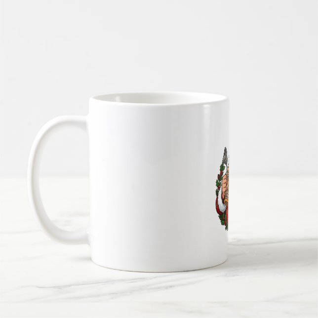 Weihnachtsmann mit Bierglas Kaffeetasse (Links)