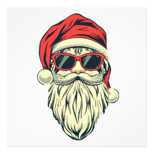 Weihnachtsmann mit Brille Fotodruck