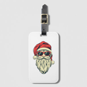 Weihnachtsmann mit Brille Gepäckanhänger