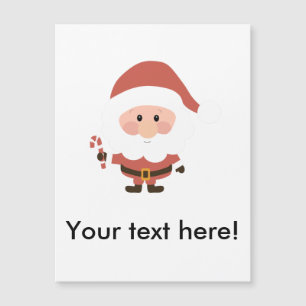 Weihnachtsmann mit Candycane-Cartoon Magnetkarte