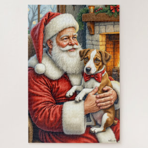 Weihnachtsmann mit Chesapeake Bay Terrier Puzzle