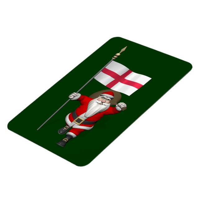 Weihnachtsmann mit dem Ende von England Magnet (Linke Seite)