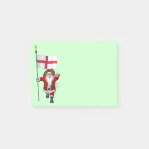 Weihnachtsmann mit dem Ende von England Post-it Klebezettel