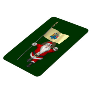 Weihnachtsmann mit dem Ende von New Jersey Magnet